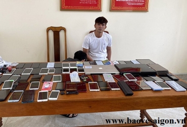 nhan vien bao ve khach san trom 80 dien thoai va 2 laptop